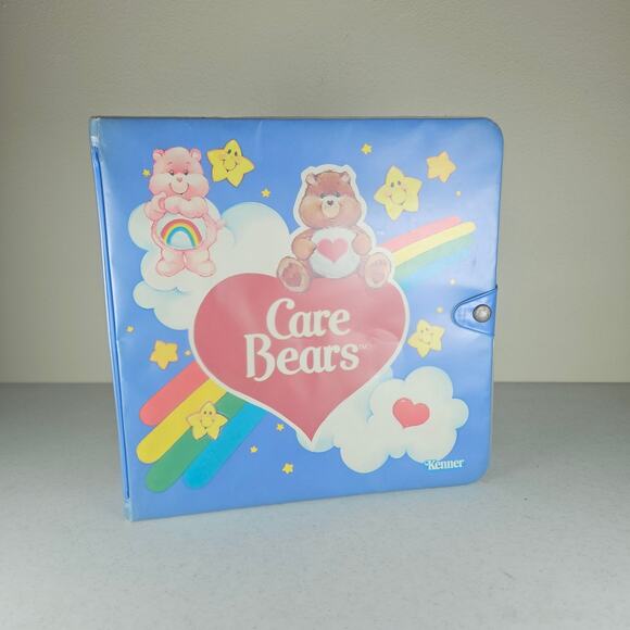 1980s Vintage Care Bears Vinyl Holder Case Only For PVC Figures Accessories - Picture 1 of 6